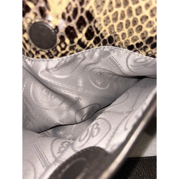 Brighton Womens Brown Snake Print Leather Adjustable Strap Crossbody Bag - Picture 10 of 11